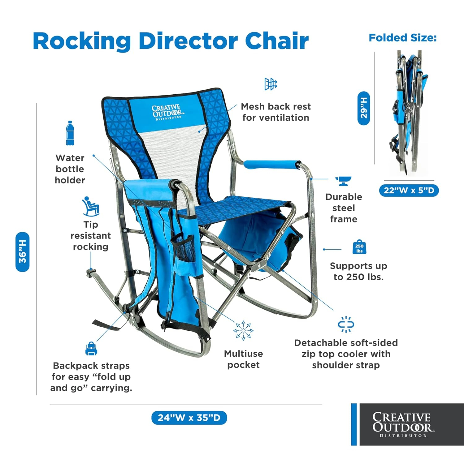 CREATIVE OUTDOOR DISTRIBUTOR Folding Camping Chair