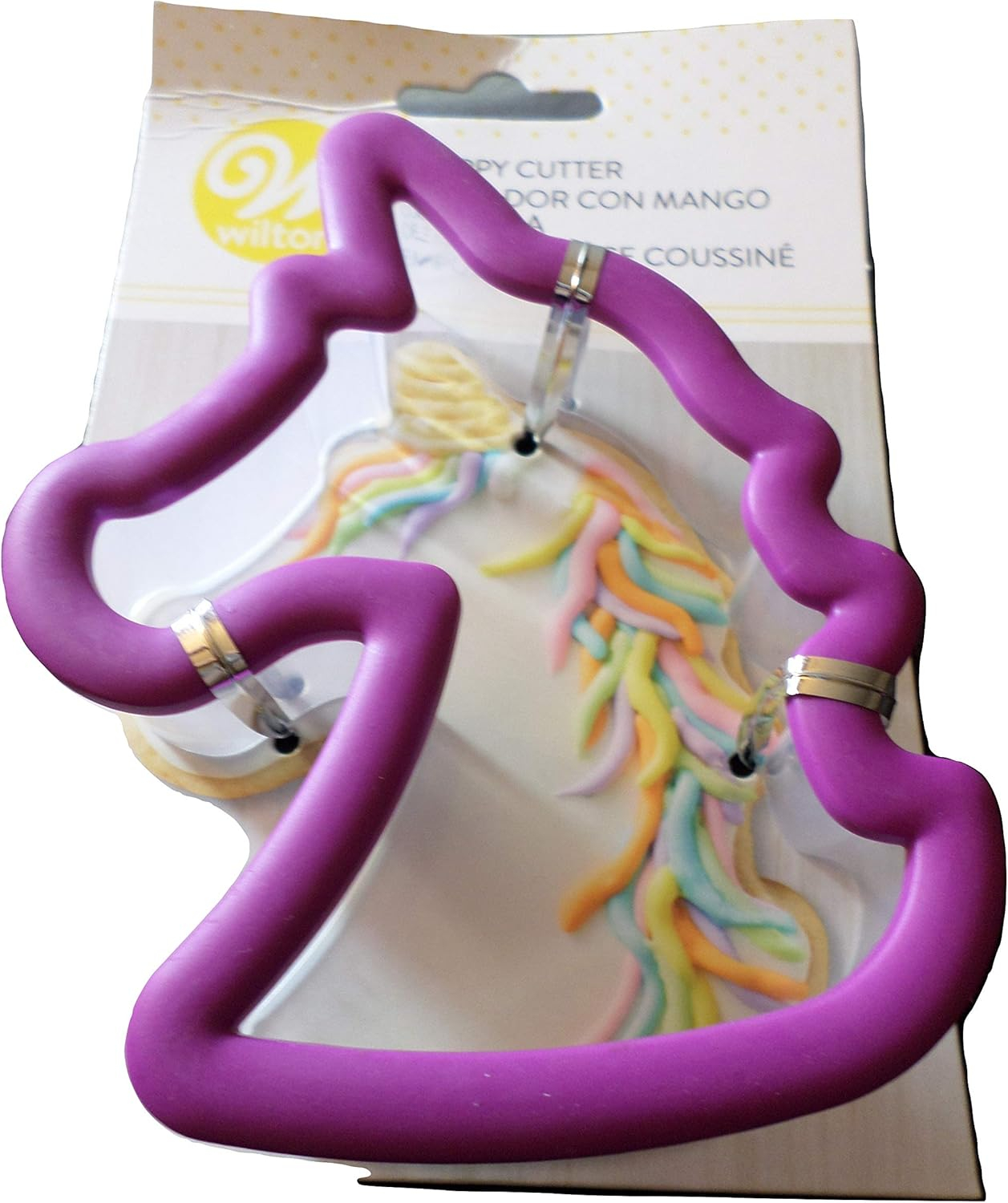 Purple Plastic Unicorn Comfort Grip Cookie Cutter