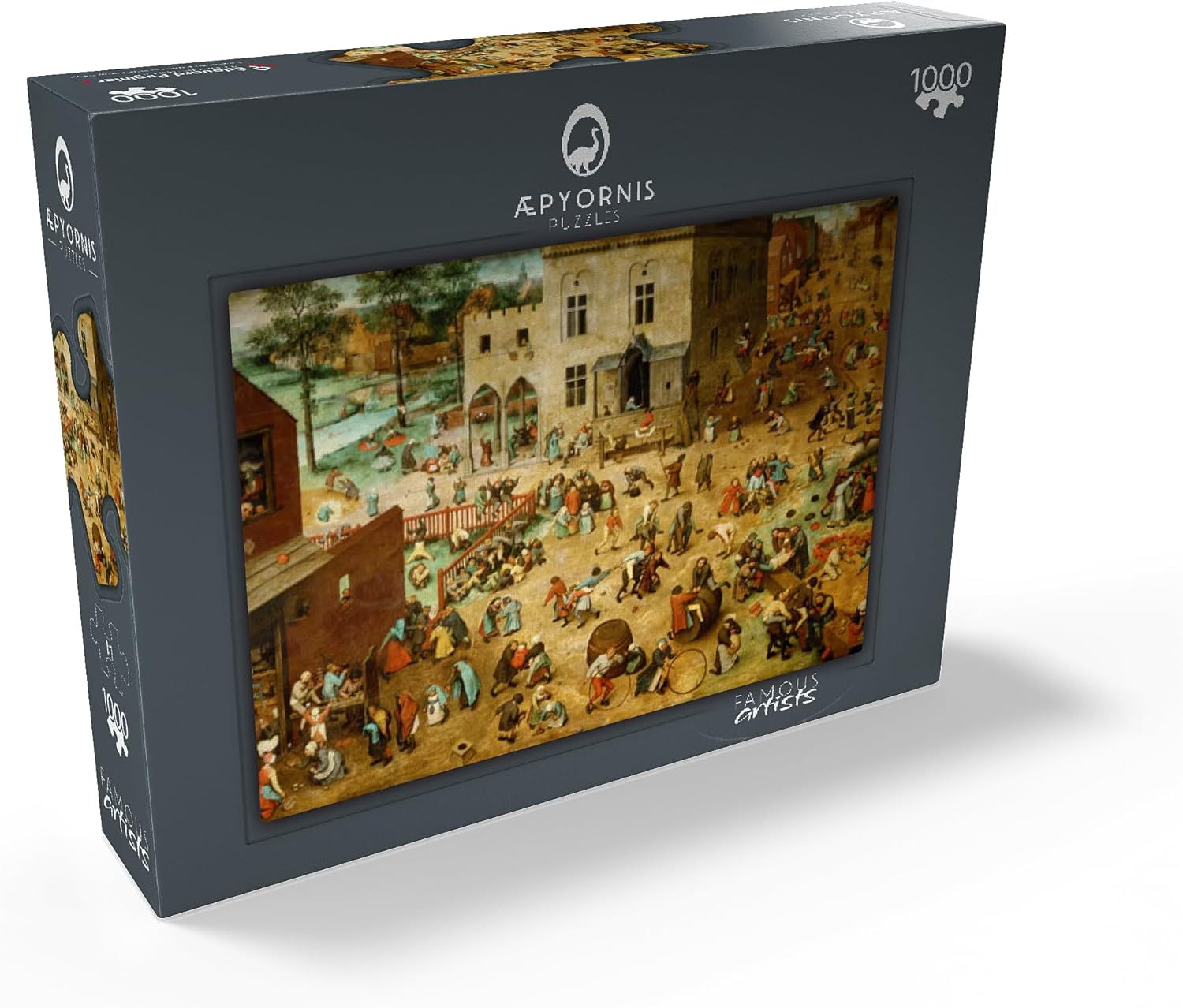 MyPuzzle - Childrens Games 1560 By Pieter Bruegel The Elder - Premium 1000 Piece Jigsaw Puzzle for Adults