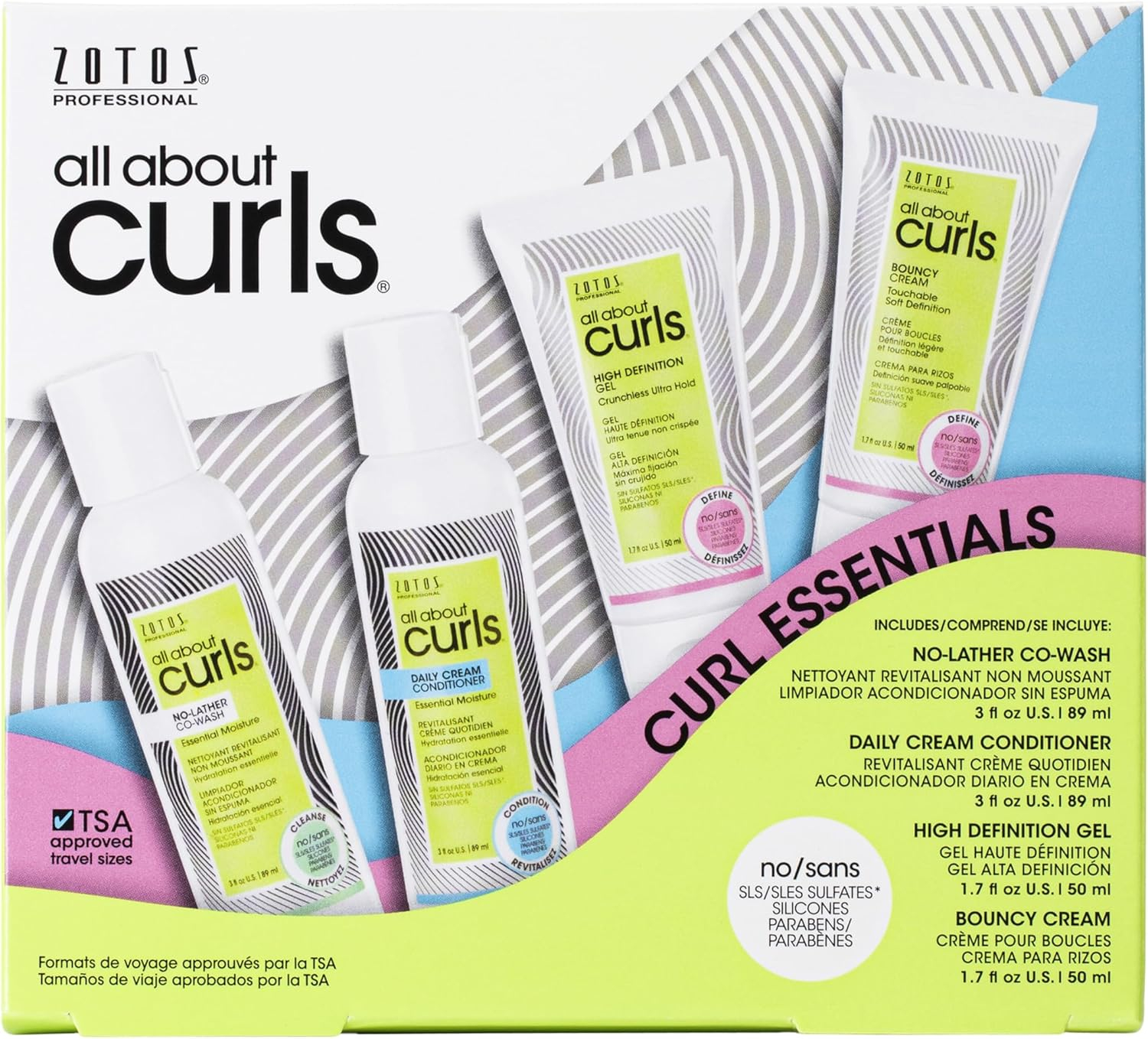 All About Curls Starter Kit/Free of SLS/SLES Sulfates, Silicones & Parabens/Color-safe