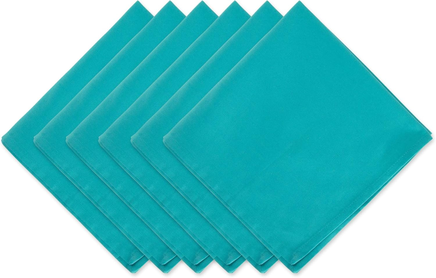 DII Modern Style Cotton Solid Waters Napkin in Aqua Blue (Set of 6)