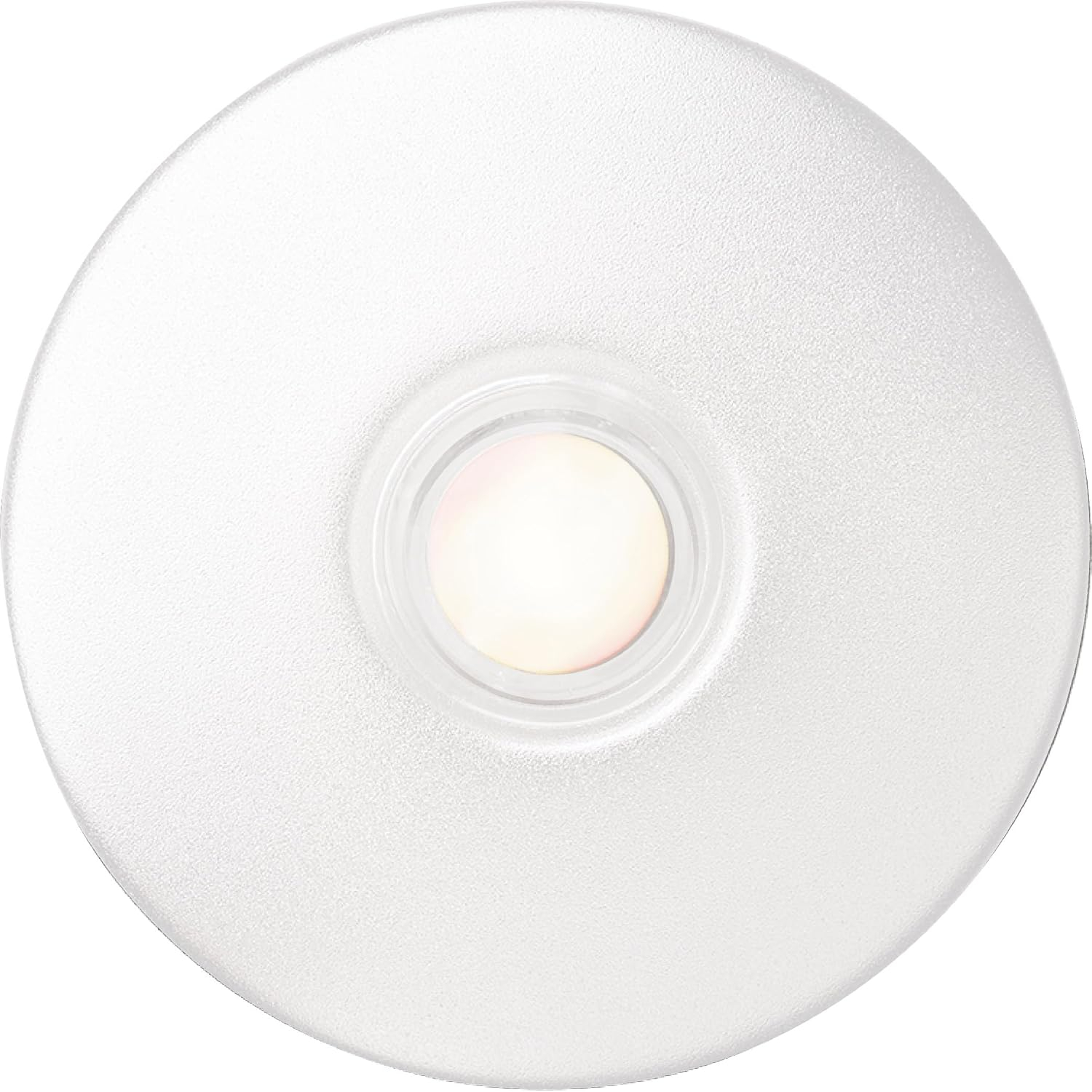 Newhouse Hardware Lighted Round Door Chime Button White WH5WL, White Doorbell Button for Refits or Home Improvement, Wired Doorbell Button Replacement for Most Doorbell Chimes, Lighted Doorbell Button