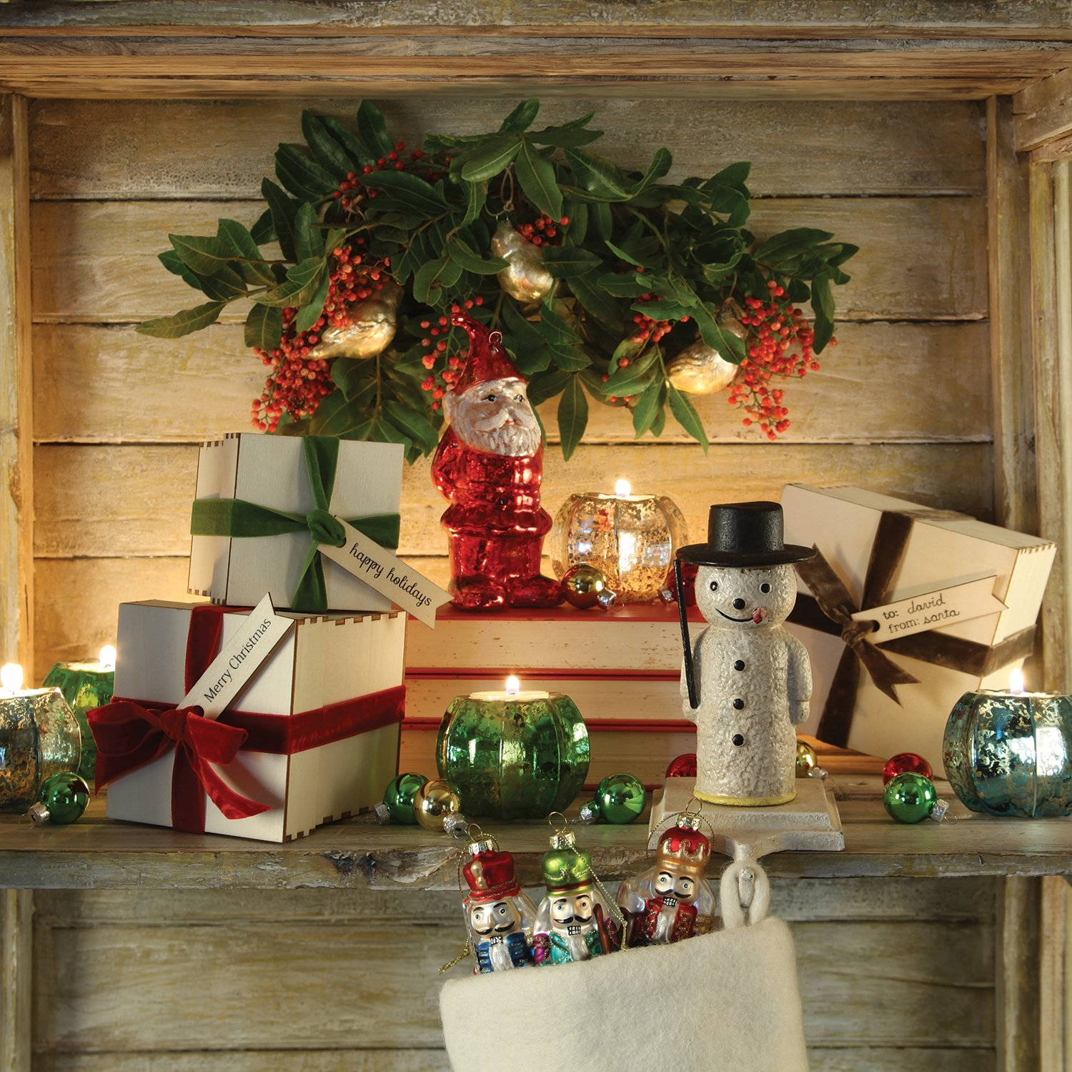 HomArt Snowman Stocking Holder - Cast Iron