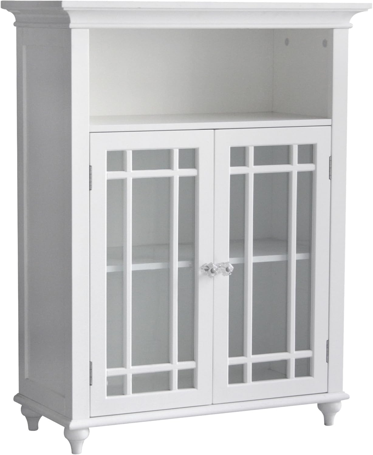 Elegant Home Fashions Neal Double Door Floor Cabinet, White