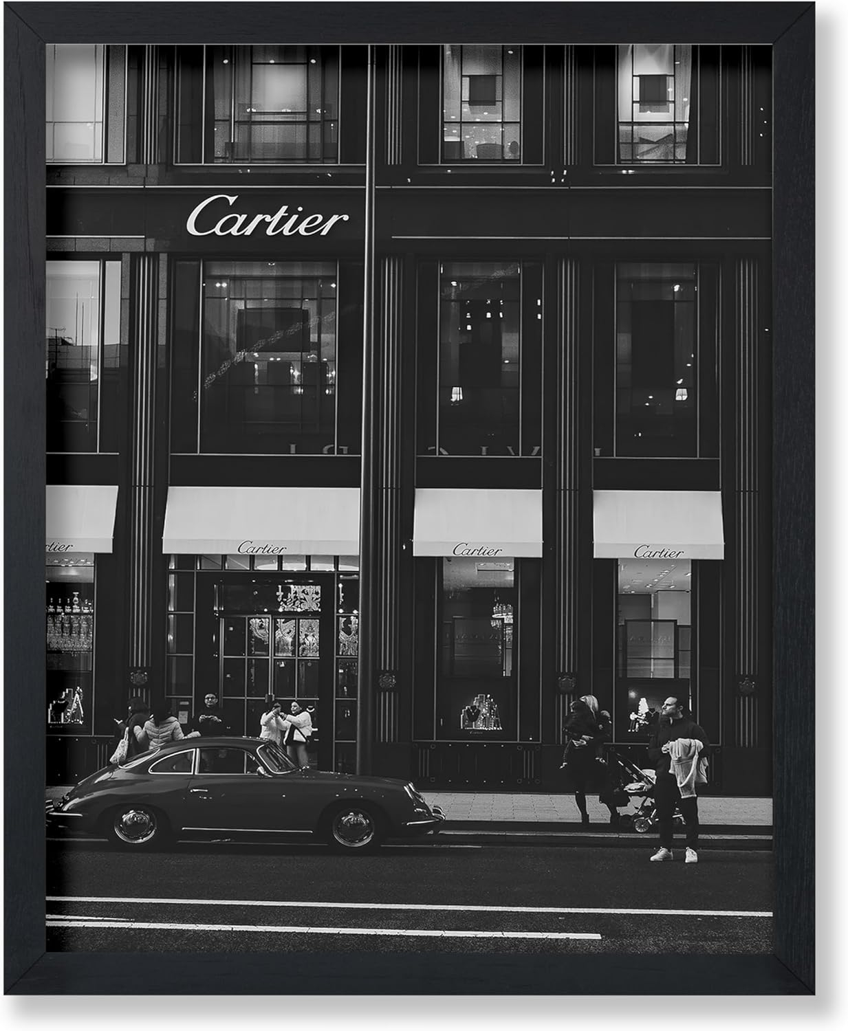 Poster Master Timeless Fashion Poster - Store Front Print - Architecture Art - Luxury Brand Art - Gift for Men, Women & Fashionista - Chic Decor for Living Room or Bedroom - 16x20 UNFRAMED Wall Art