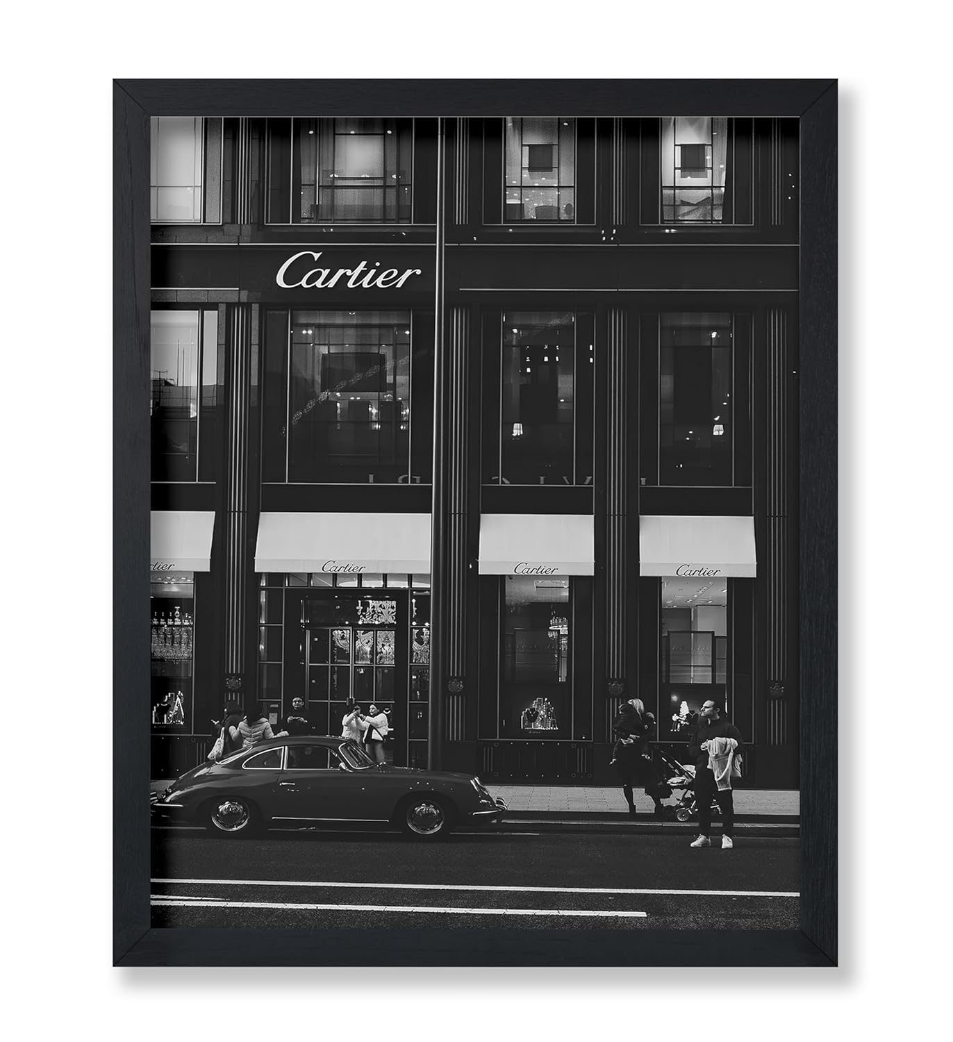 Poster Master Timeless Fashion Poster - Store Front Print - Architecture Art - Luxury Brand Art - Gift for Men, Women & Fashionista - Chic Decor for Living Room or Bedroom - 16x20 UNFRAMED Wall Art