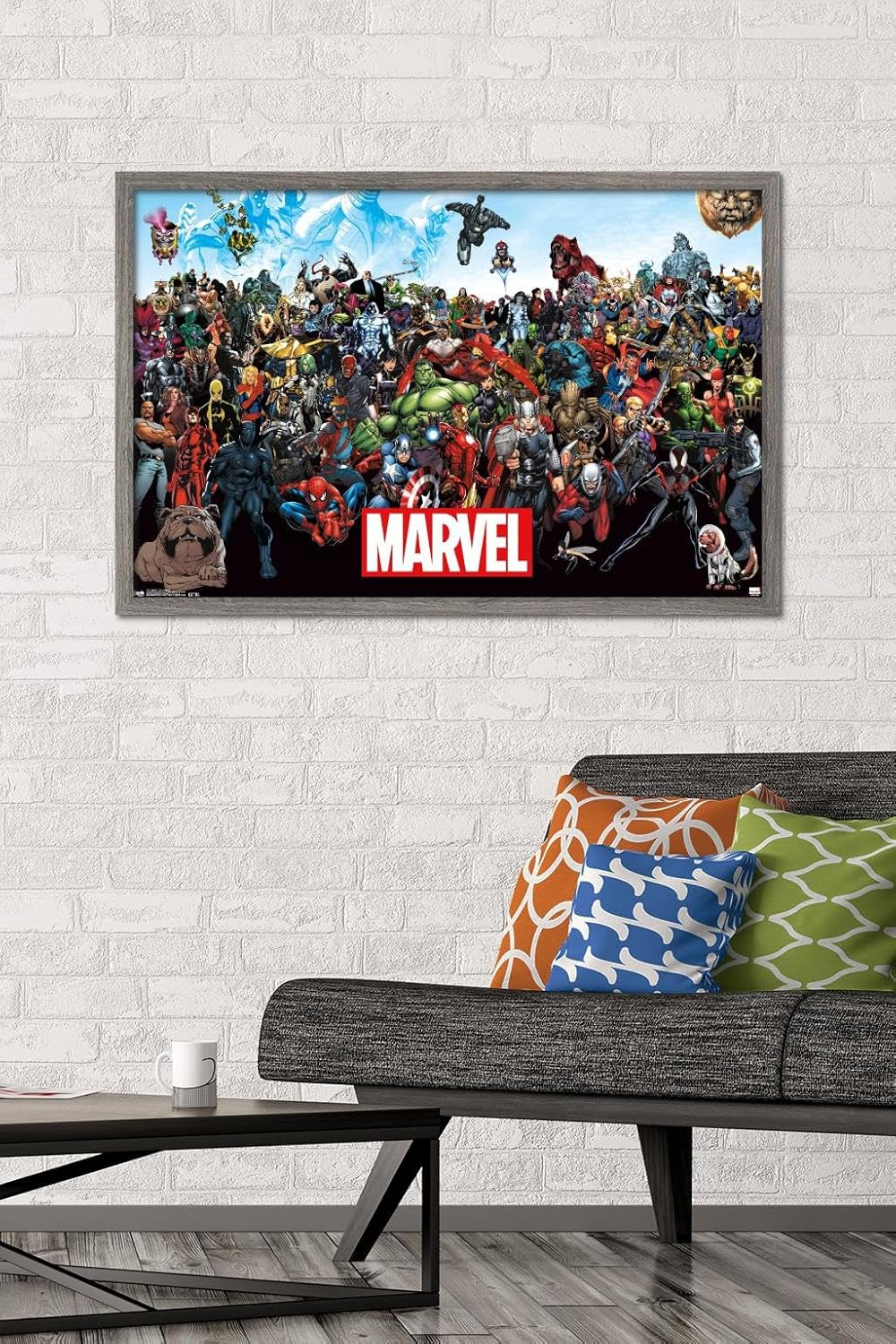 Marvel Comics - The Marvel Lineup Wall Poster, 22.375" x 34", Framed