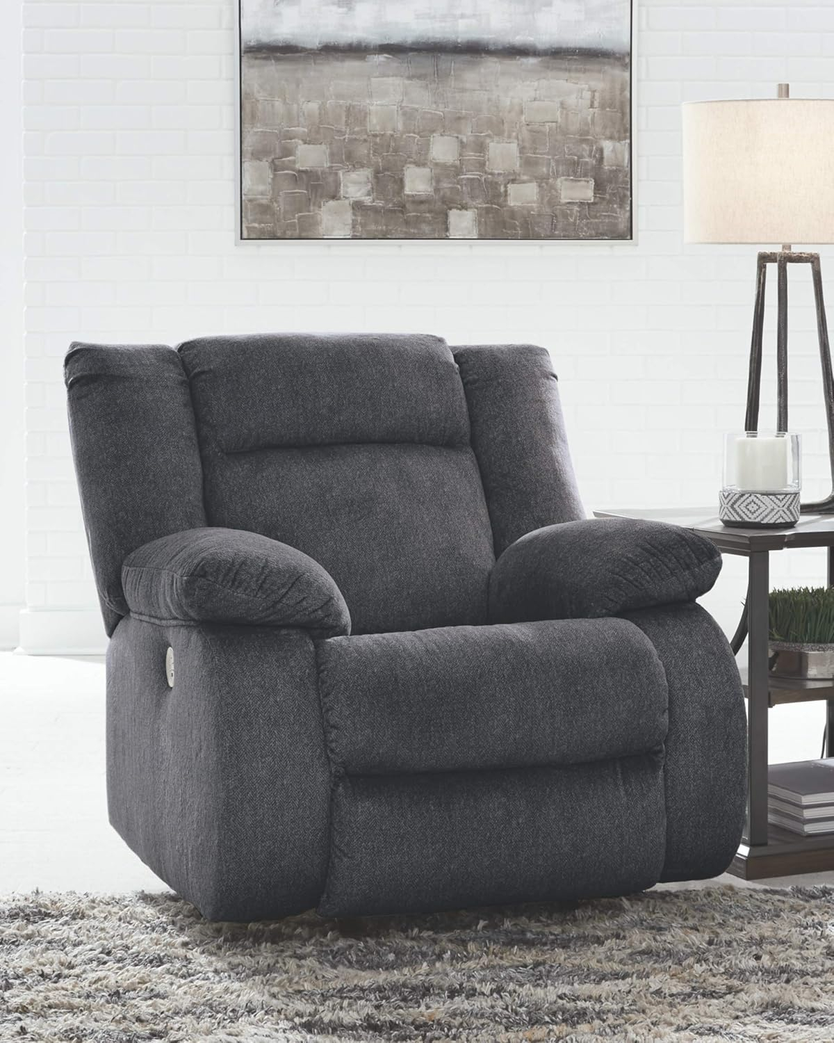 Signature Design by Ashley Burkner Dark Gray Power Recliner