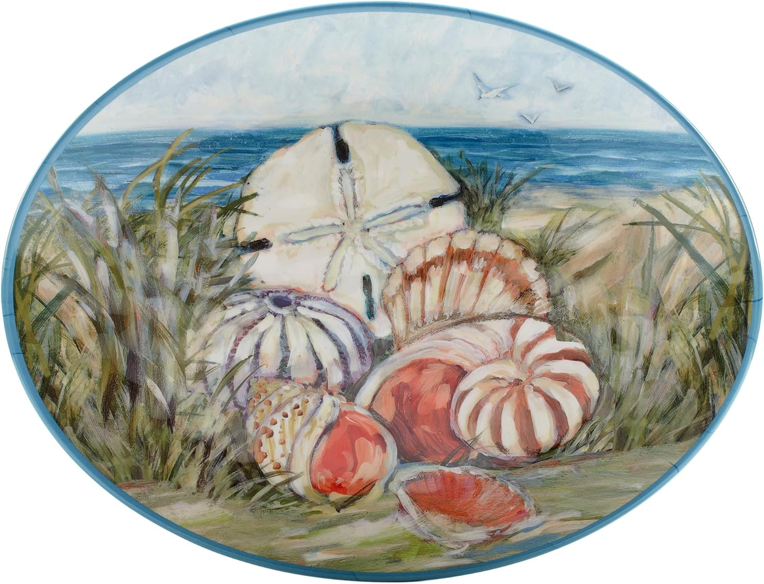 Certified International Seacoast Melamine 2 Pc Platter Set, Multicolor