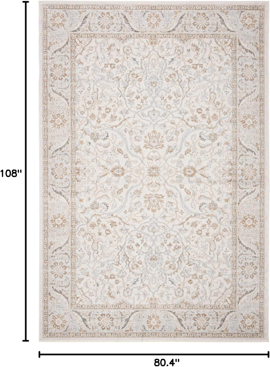 SAFAVIEH Isabella Kuzman Oriental Area Rug, Cream/Beige, 6'7" x 9'