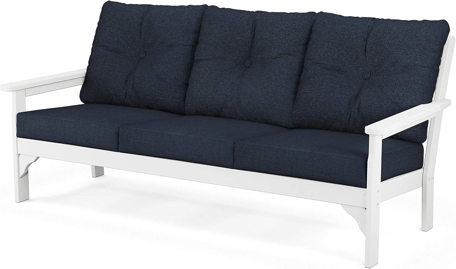 Vineyard 74" Wide Outdoor Patio Sofa with Revolution Cushions
