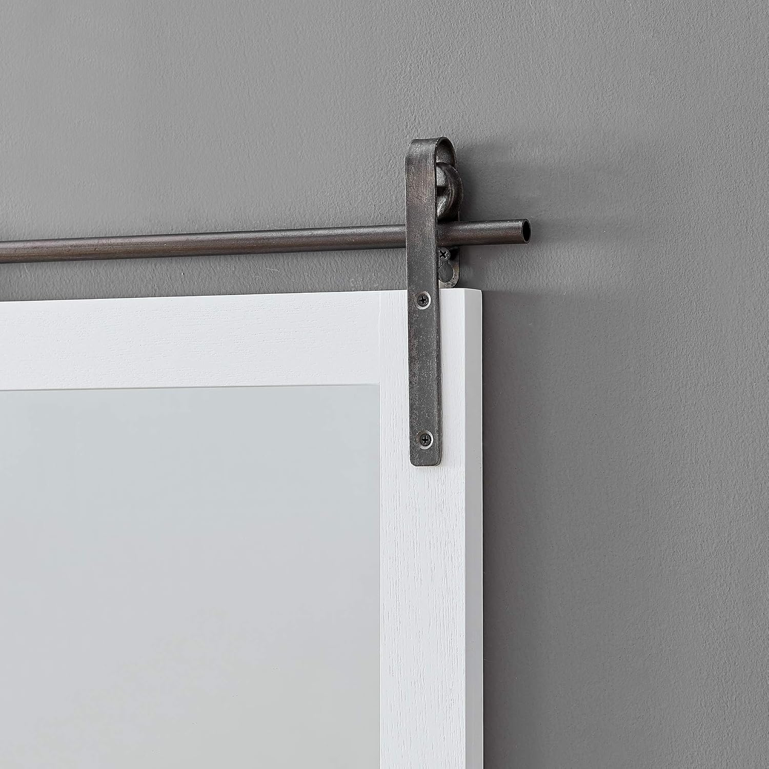 FirsTime & Co. White Ingram Barn Door Wall Mirror With Shelf, Farmhouse, Rectangular, 19.75 x 4.5 x 24.75 in