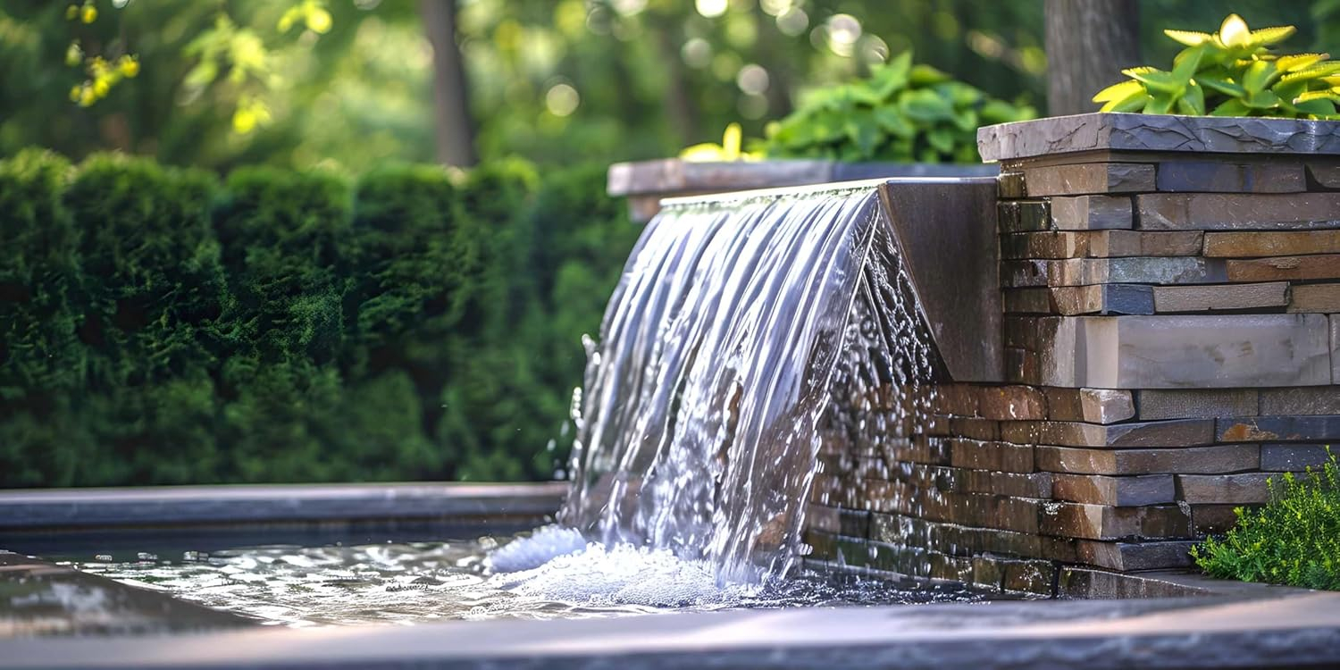 Black Plastic Garden Pond Waterfall Kit with 11" Spillway