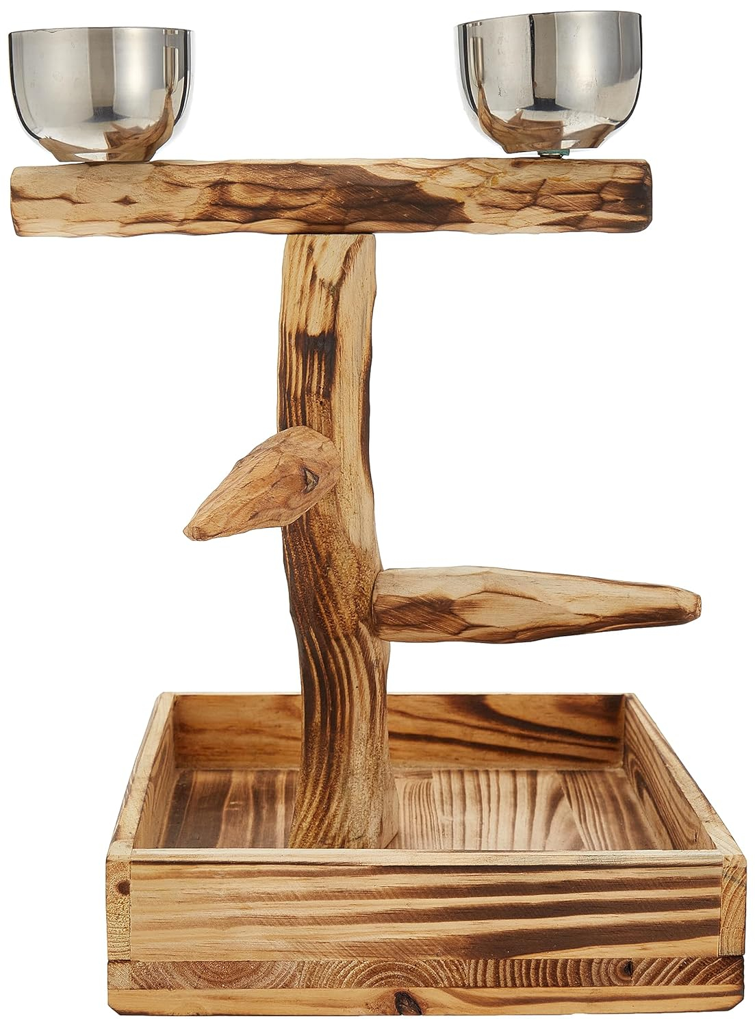 Penn-Plax Bird-Life Natural Wood Tree Perch for Small and Medium Birds, Brown