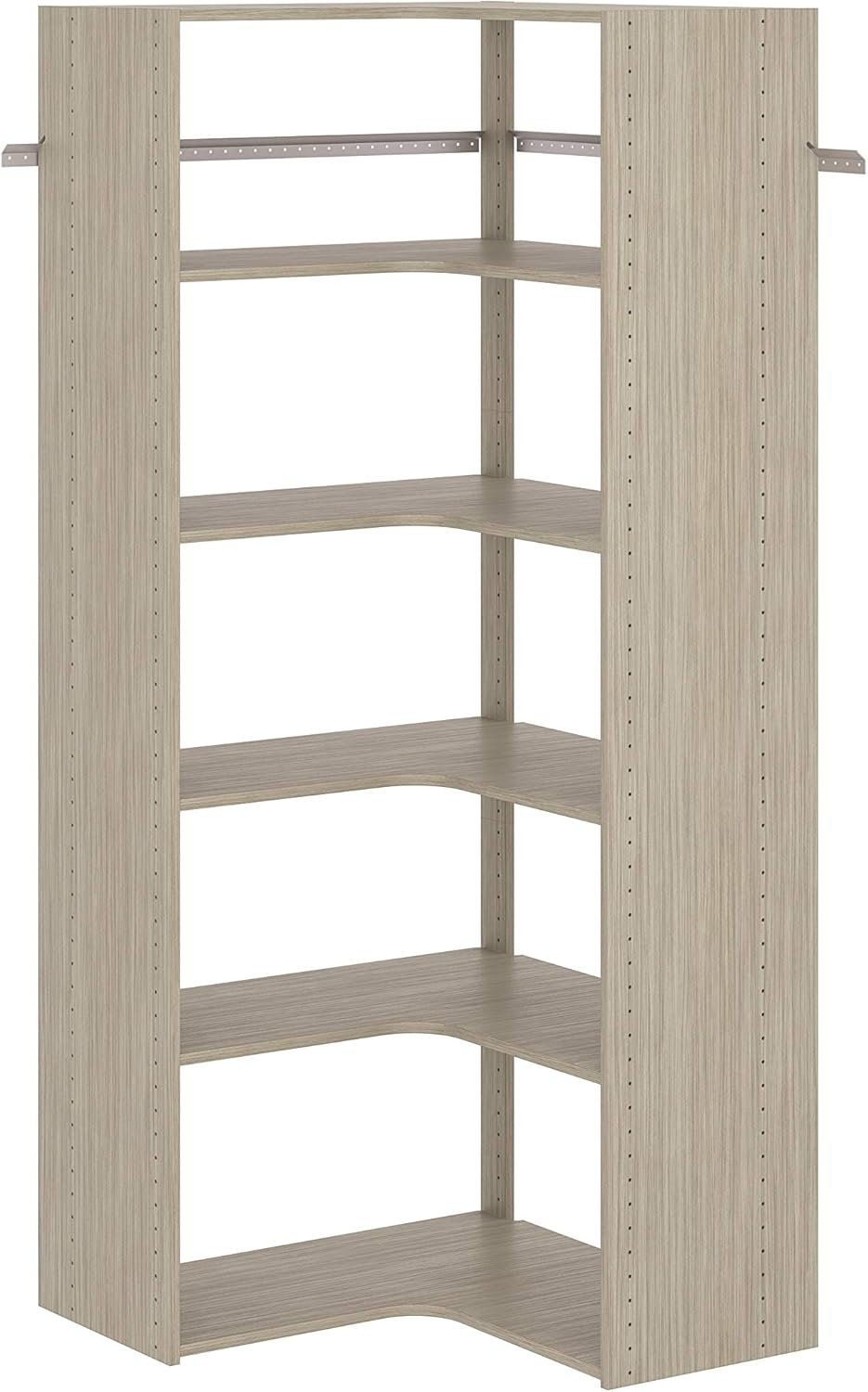 Easy Track Ph42 30-1/2" Wide Corner Closet Organizer System - Grey