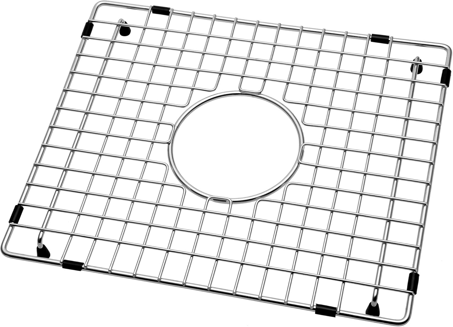 Serene Valley SVH1715C 16.54-in x 14.57-in Center Drain Heavy-Duty Stainless Steel Sink Protector