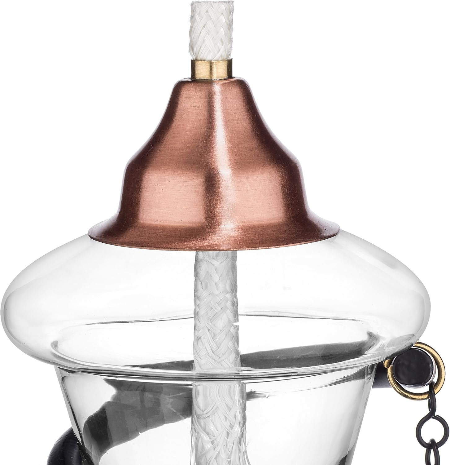 H Potter Glass Torches Garden Patio Deck Copper Tops Set of 2 Landscape Outdoor Lighting