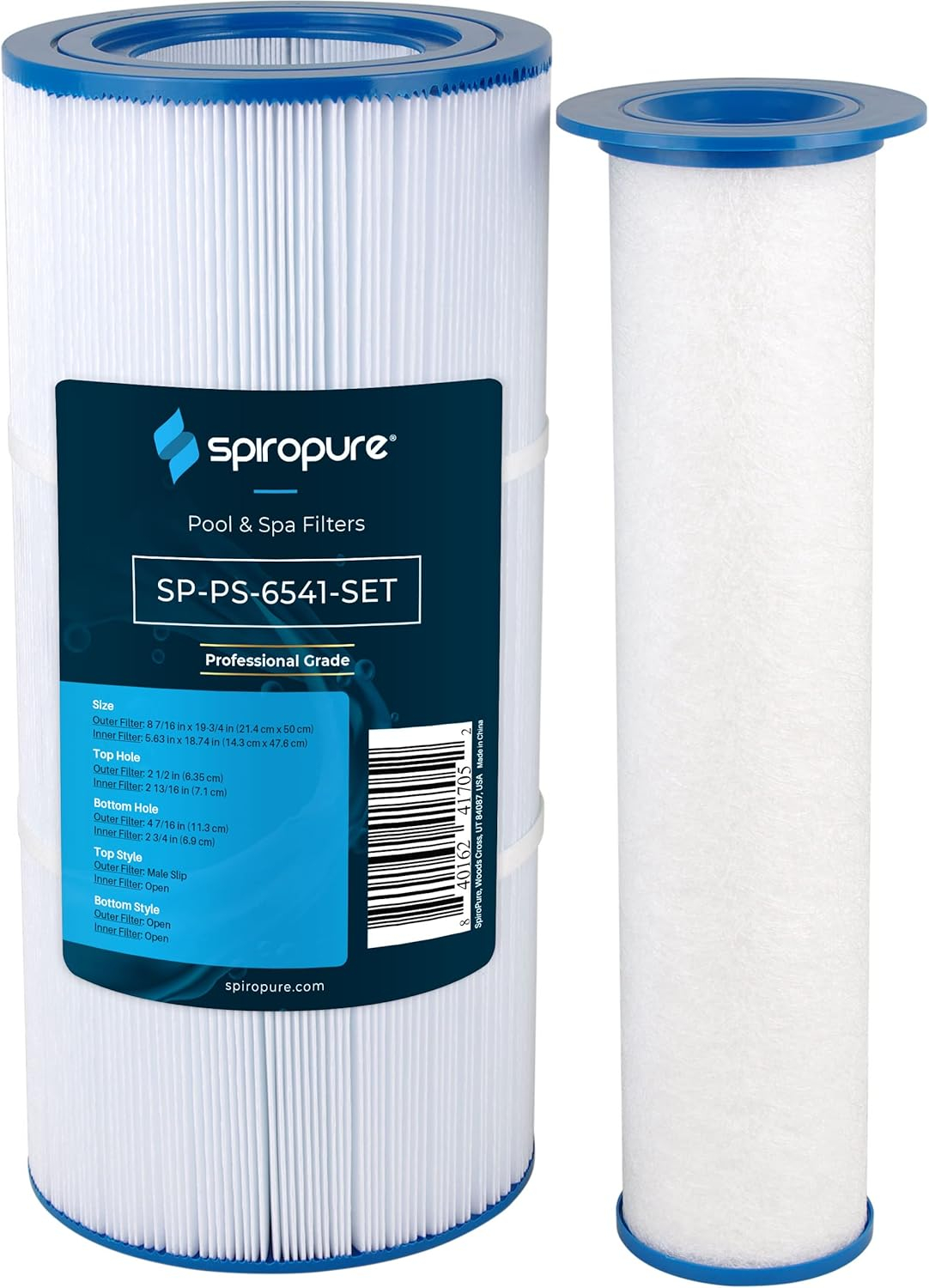 SpiroPure SP-PS-6541-SET Hot Tub Spa Pool Replacement Water Filter Set