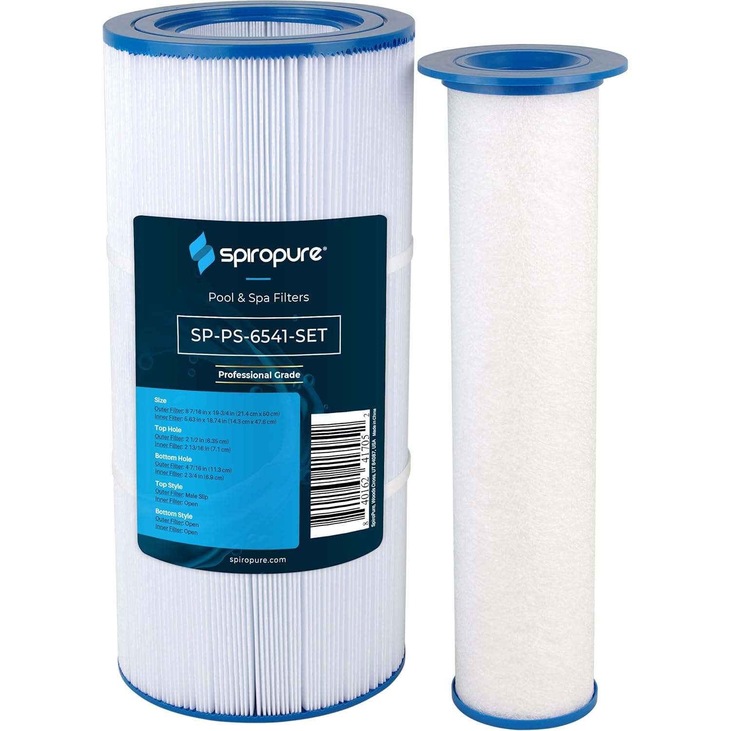 SpiroPure SP-PS-6541-SET Hot Tub Spa Pool Replacement Water Filter Set