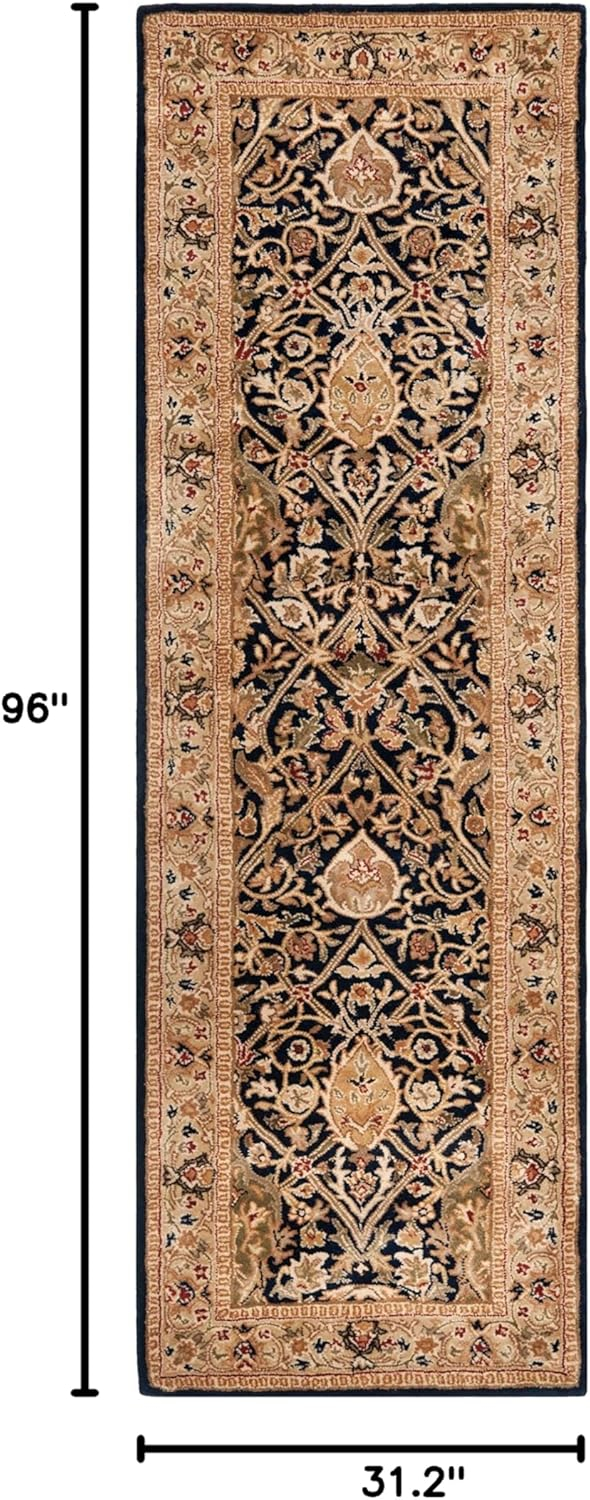 SAFAVIEH Persian Legend Collection Runner Rug - 2'6" x 8', Ivory & Rust, Handmade Traditional Wool, Ideal for High Traffic Areas in Living Room, Bedroom (PL519D)