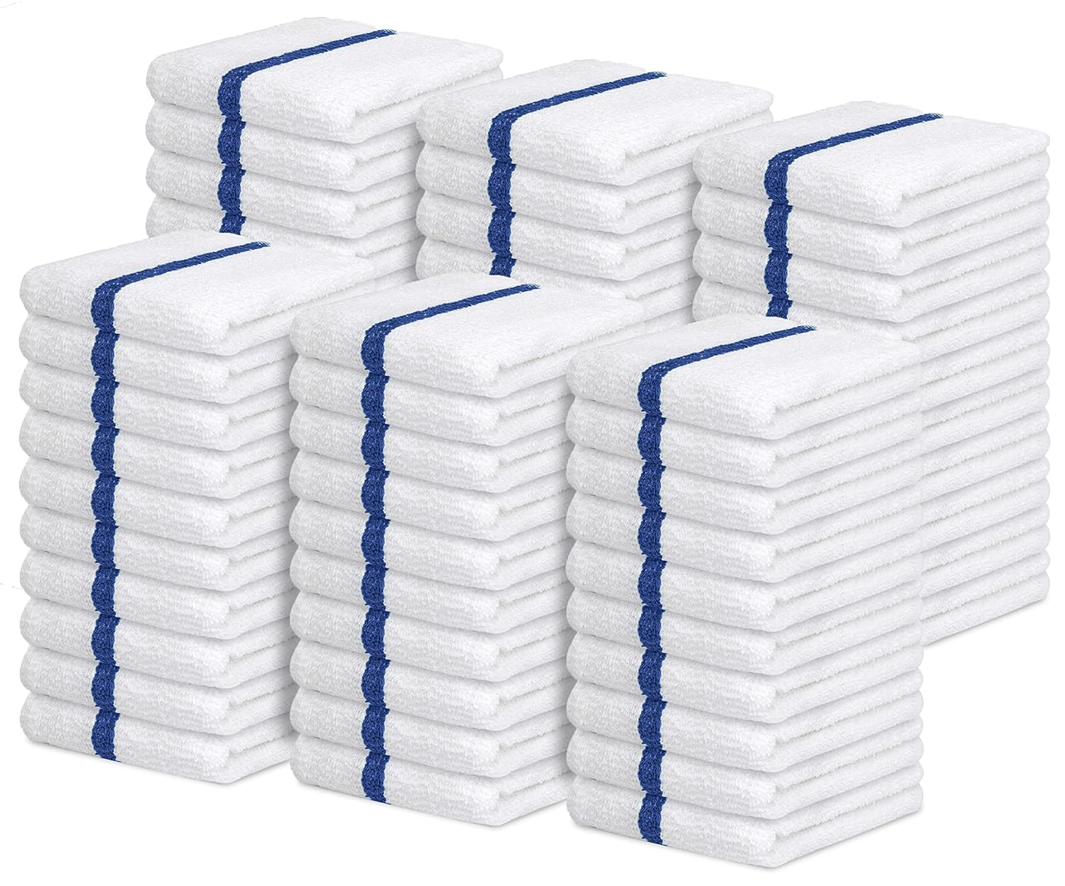 Avalon Towels Terry Bar Mop Towels (Value Pack of 60) Size 16"x19" – Absorbent and Durable, Multipurpose Cleaning Rags, Cotton Cleaning Cloths, Terry Cloth Rags, Reusable Shop Rag