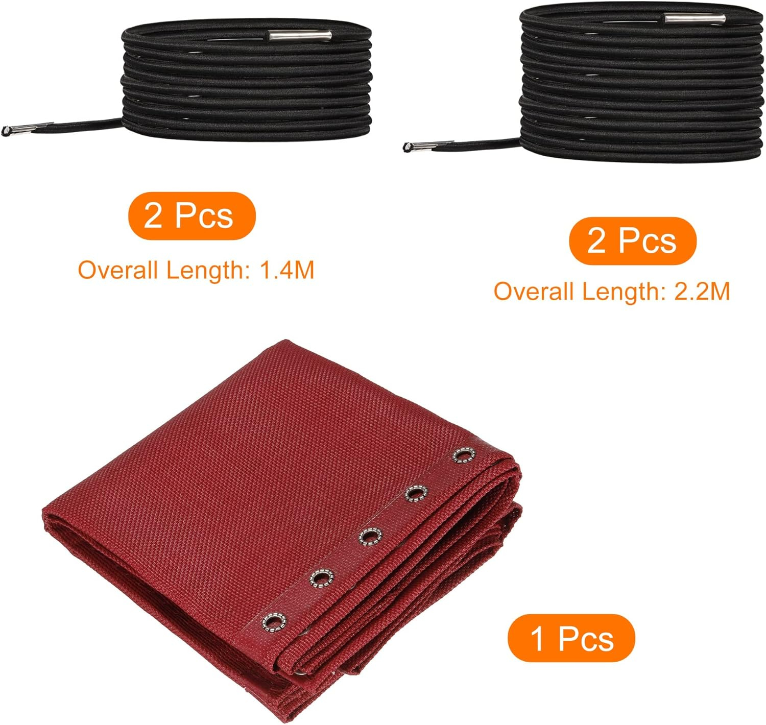 Uxcell Gravity Chair Replacement Fabric Recliners Repair Kit with Ropes, Red
