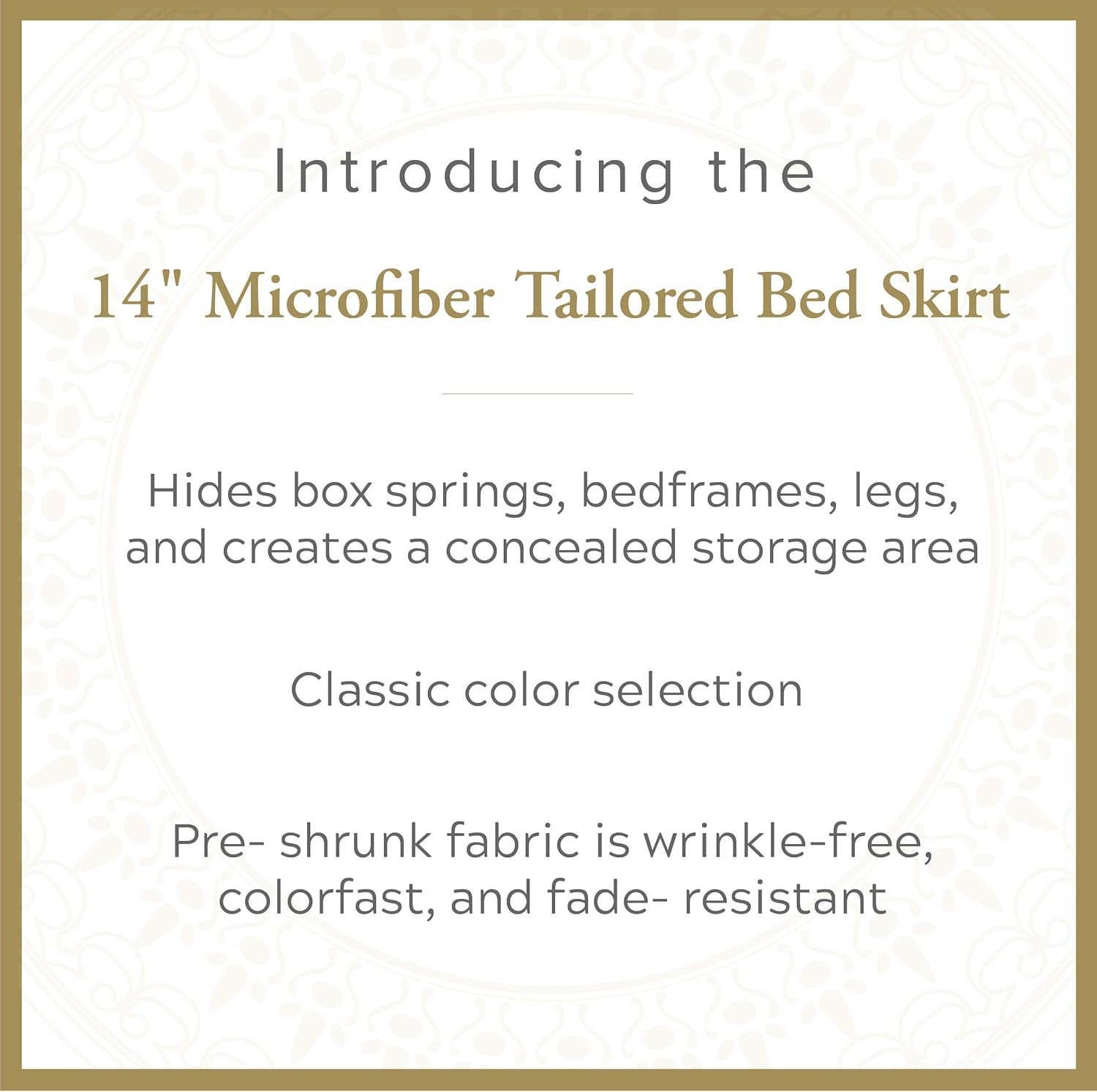 Luxury Hotel Microfiber Tailored Style Bed Skirt with Classic 14 Inch Drop Length, Twin, Navy