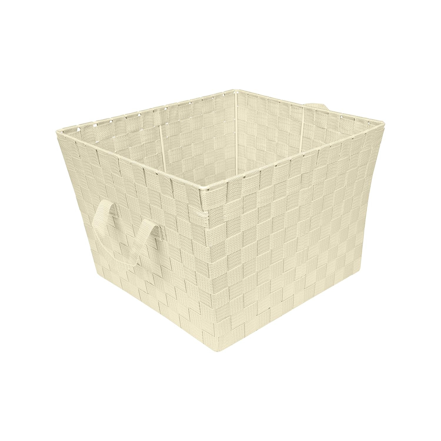 Simplify Large Woven Fabric Storage Basket in Black