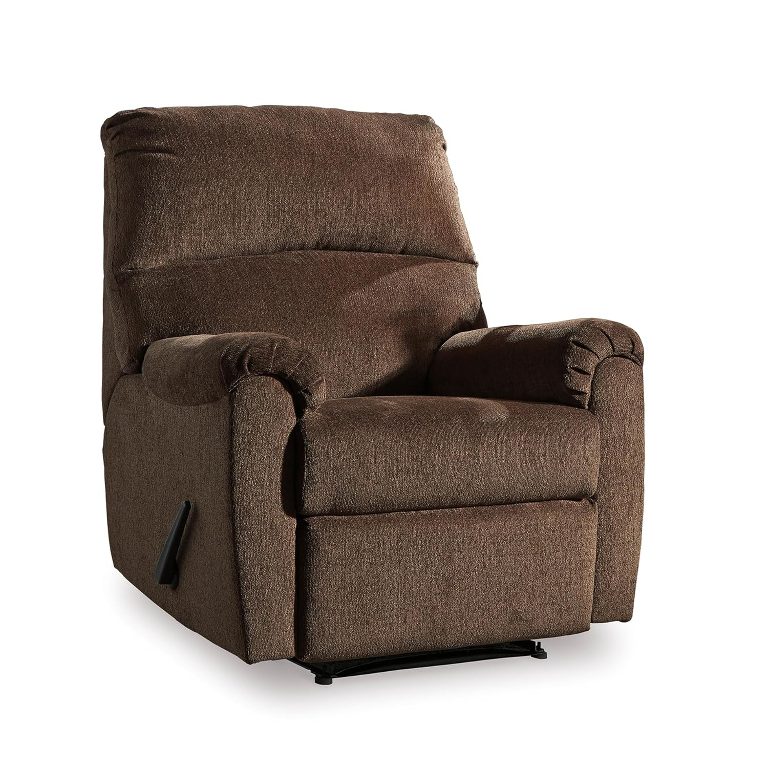 Chocolate Brown Polyester Contemporary Recliner