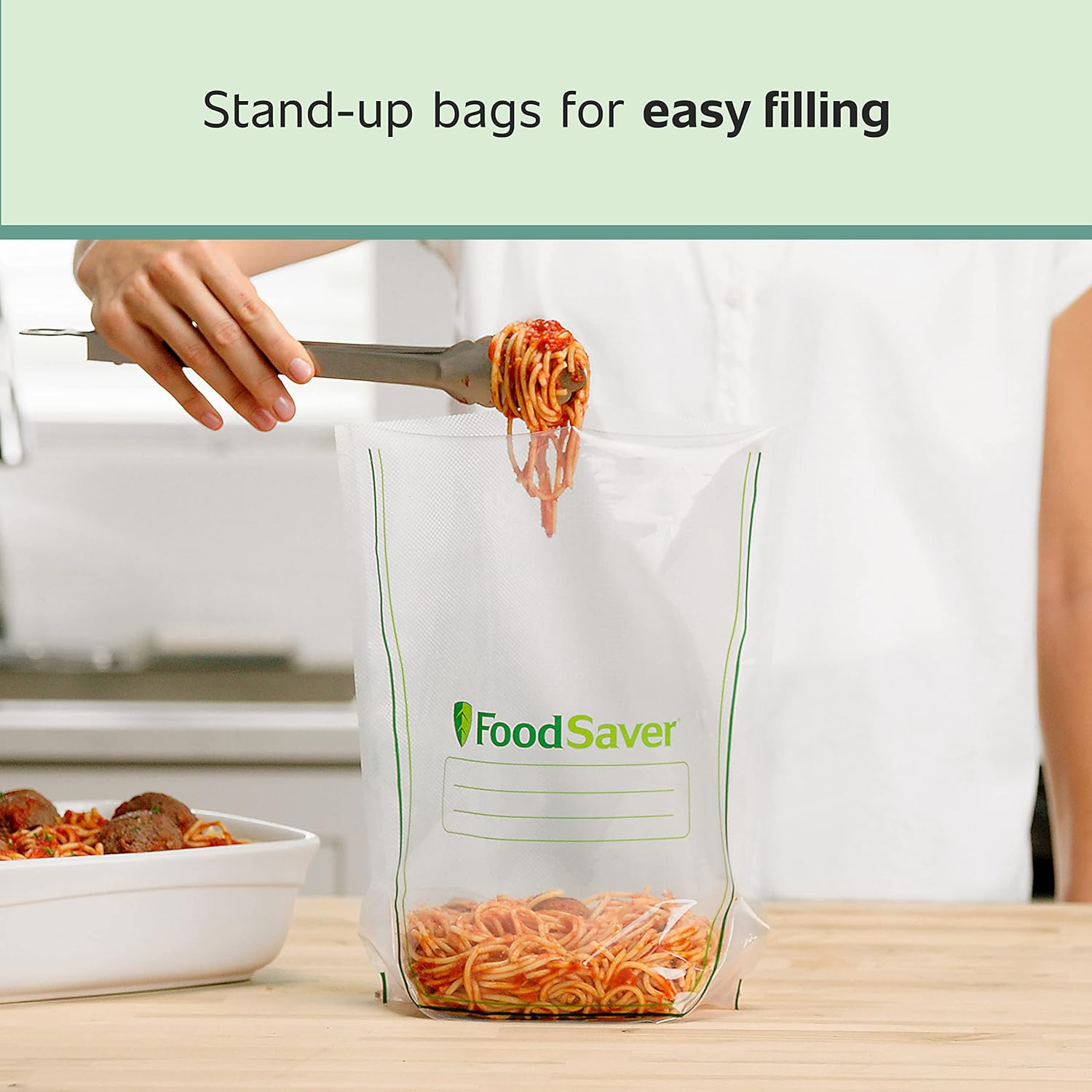 Clear 1-Gallon Easy Fill Vacuum Sealer Bags, Commercial Grade
