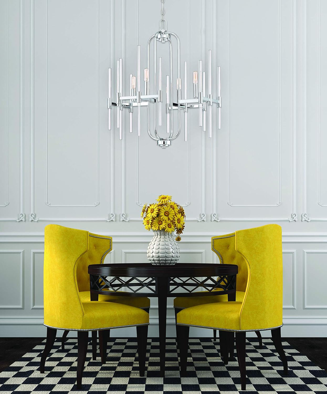 Minka Lavery - Pillar - Chandelier 4 Light Chrome in Transitional Style - 27.75