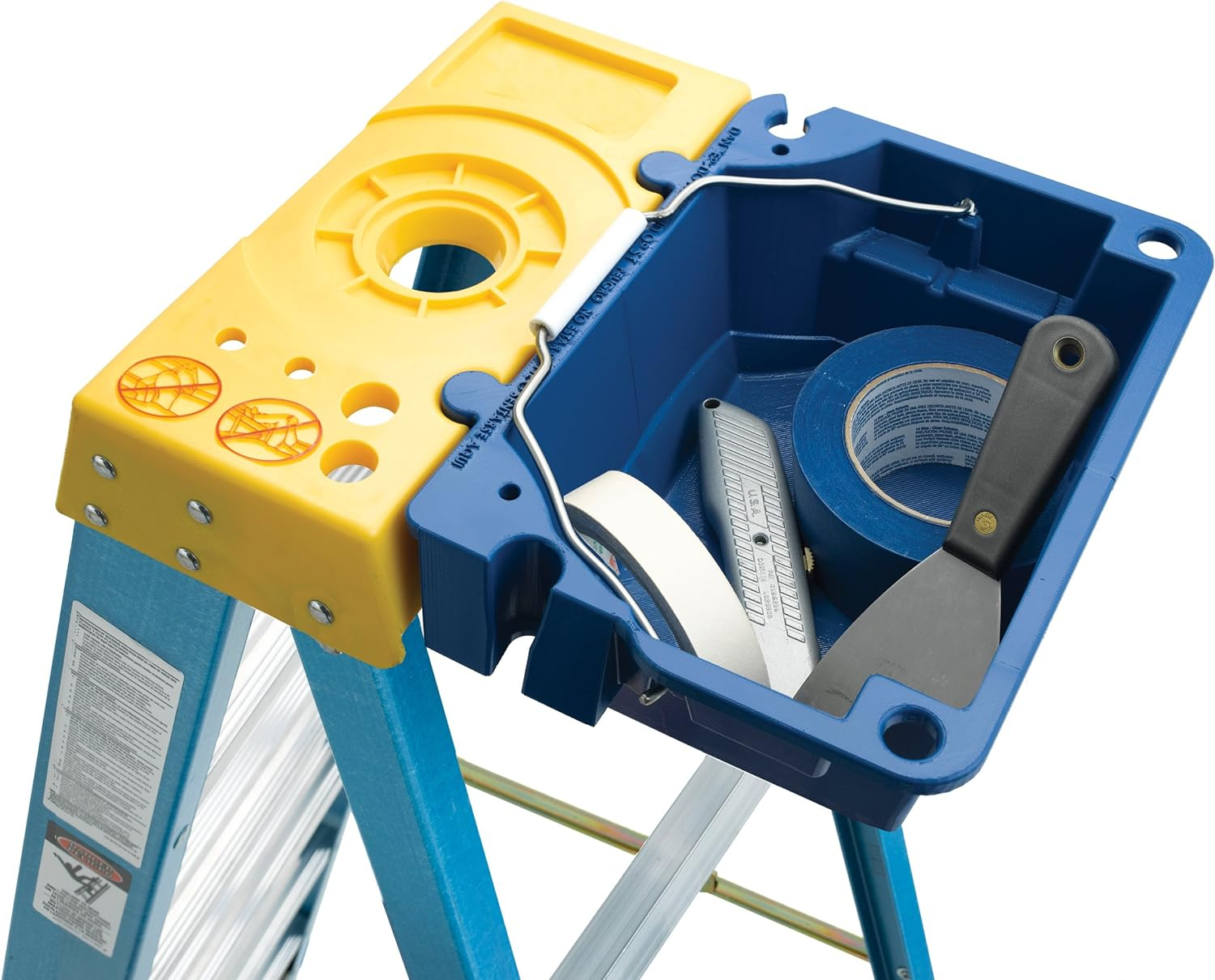 Blue Weather Resistant Utility Bucket Attachment for Ladders