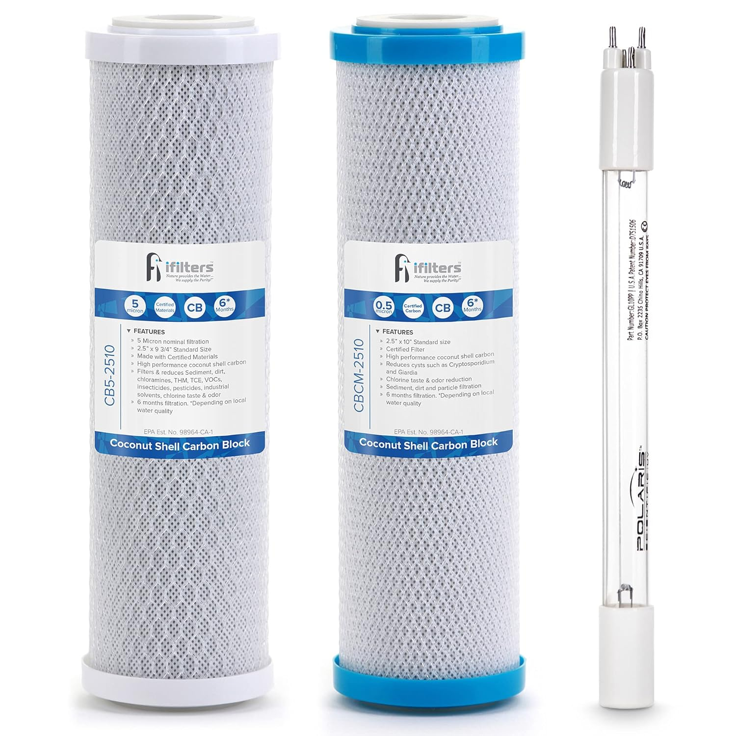 Drinking Water Replacement Filter Set for 3 stage UV Filtration Systems