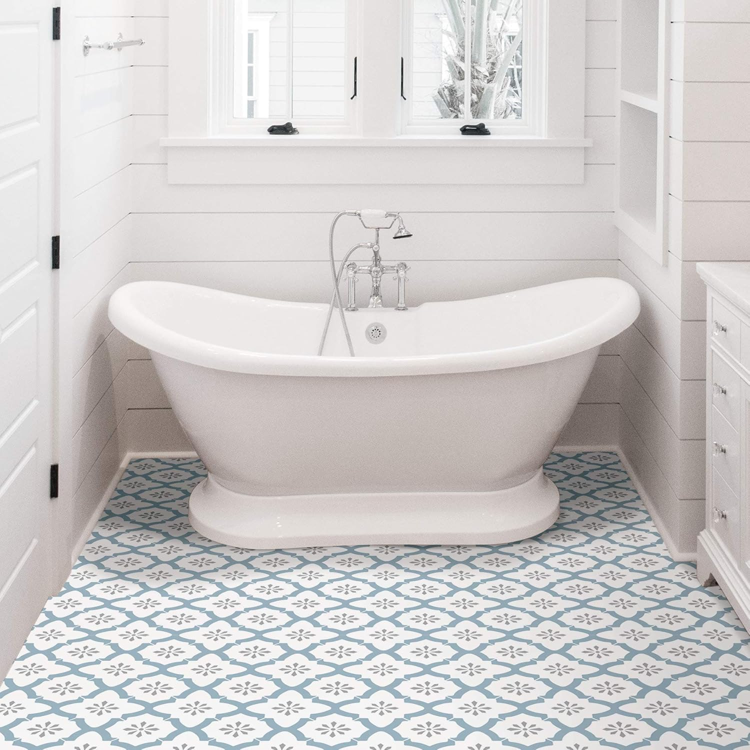 FloorPops Alfama 12 in. x 12 in. Peel and Stick Virgin Vinyl Floor Tiles (10-Pack)
