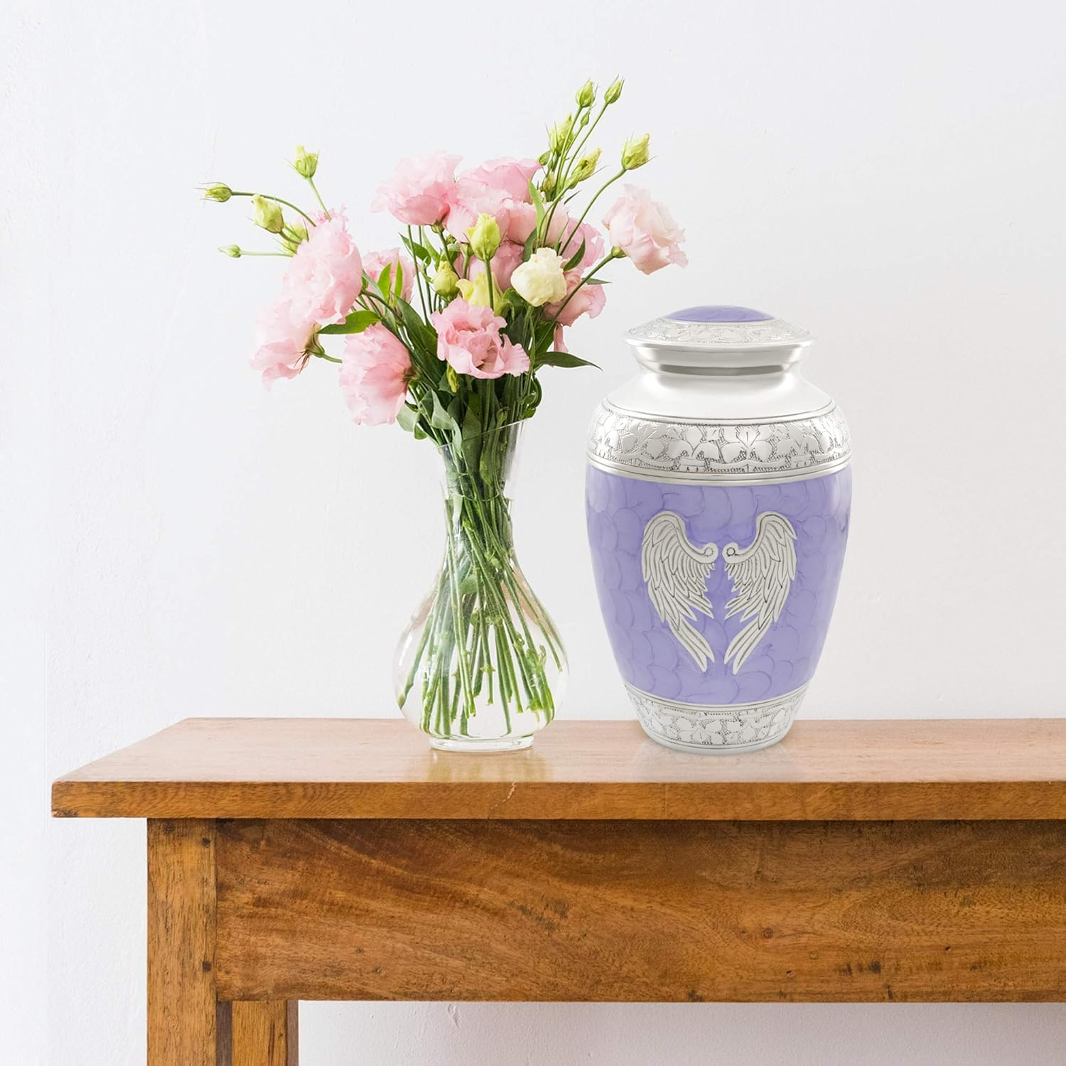 Extra Large Urns for Adult Male Up to 300 Pounds. Purple Cremation urns for Human Ashes Adult Female. Decorative urn for Human Ashes by Restaall