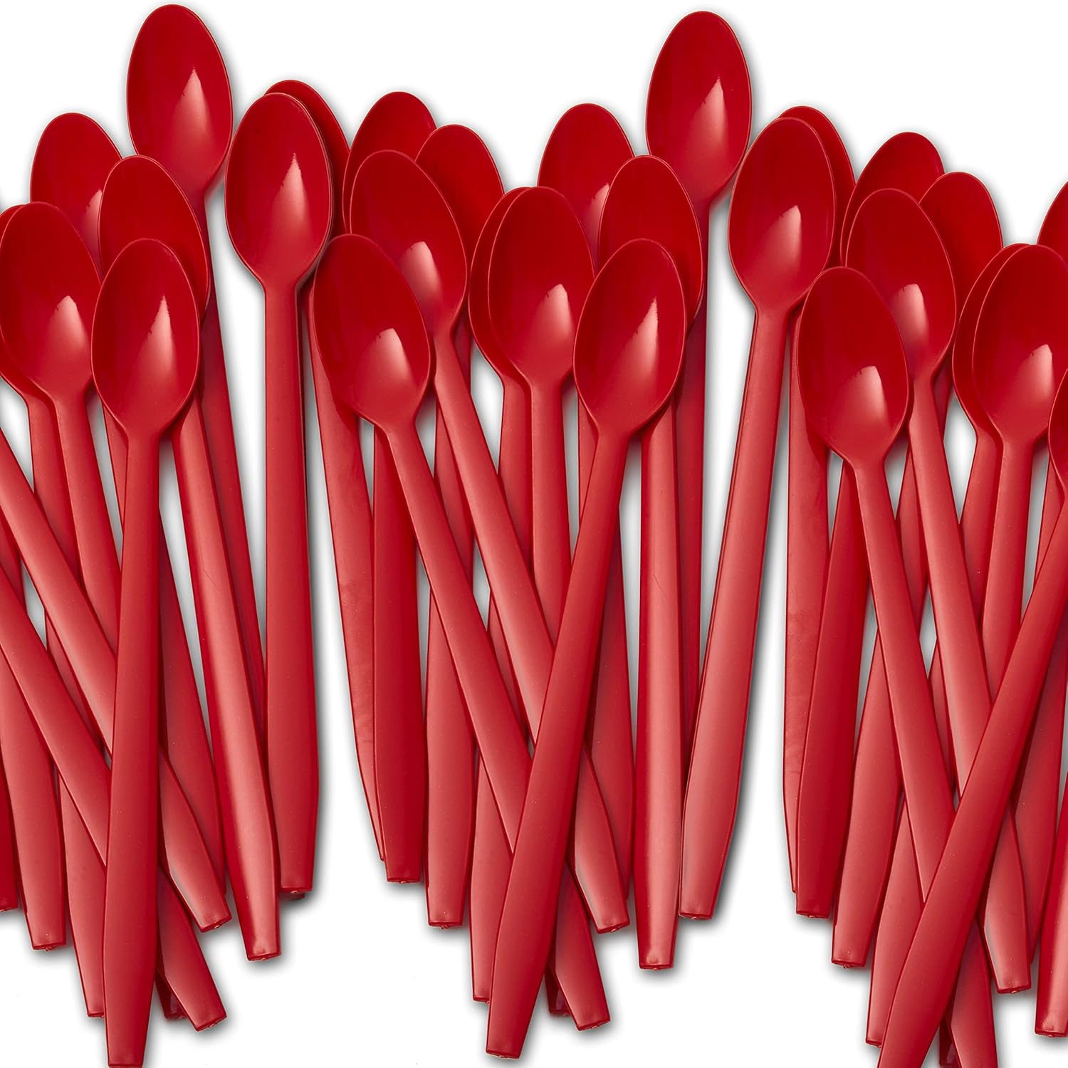 Avant Grub Extra Sturdy, Super Fun Red 8in Sundae Spoons 50ct