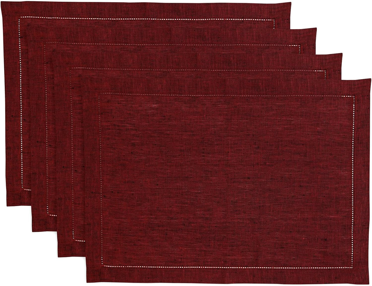 Solino Home Milan - 100% Pure Linen Placemats (Set of 4)