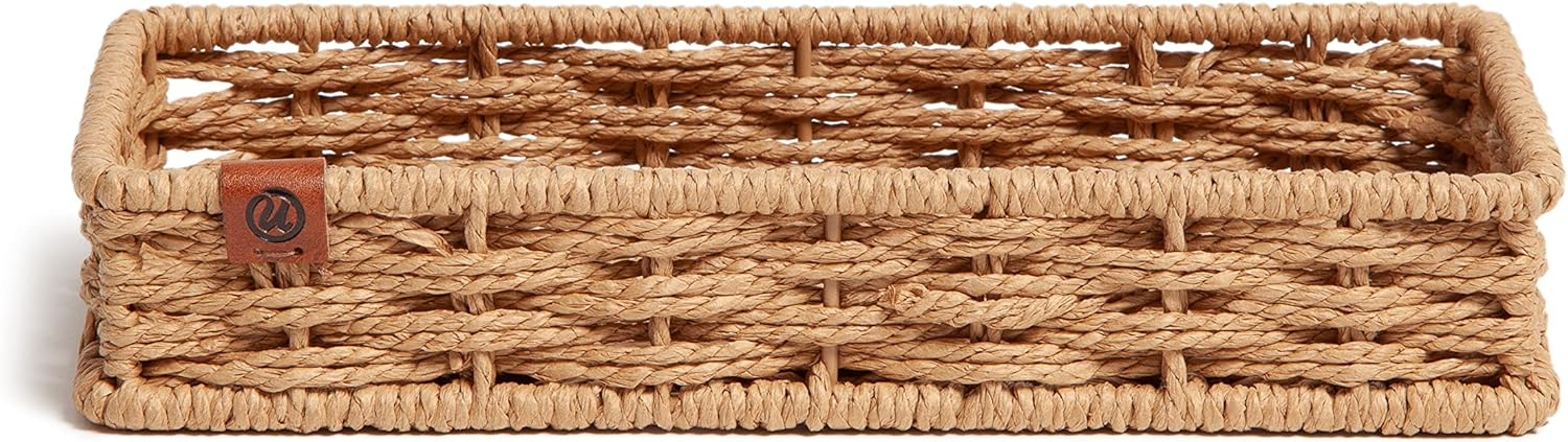 Woven Catch-All Tray, Brown