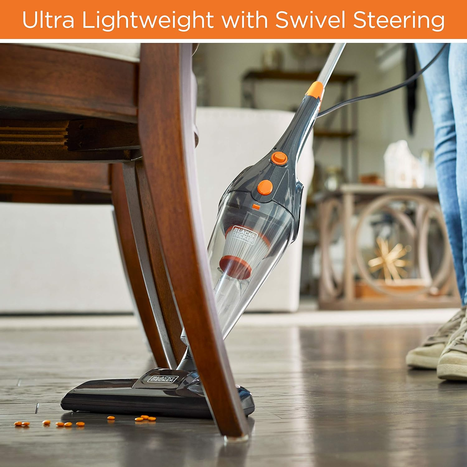 Black and Decker 3 In 1 Convertible Corded Upright Handheld Vacuum Cleaner, Gray