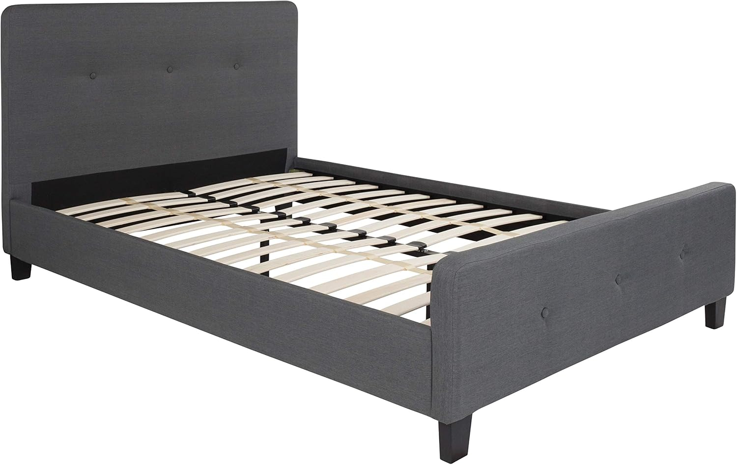 Flash Furniture Tribeca Full Size Tufted Upholstered Platform Bed in Dark Gray Fabric