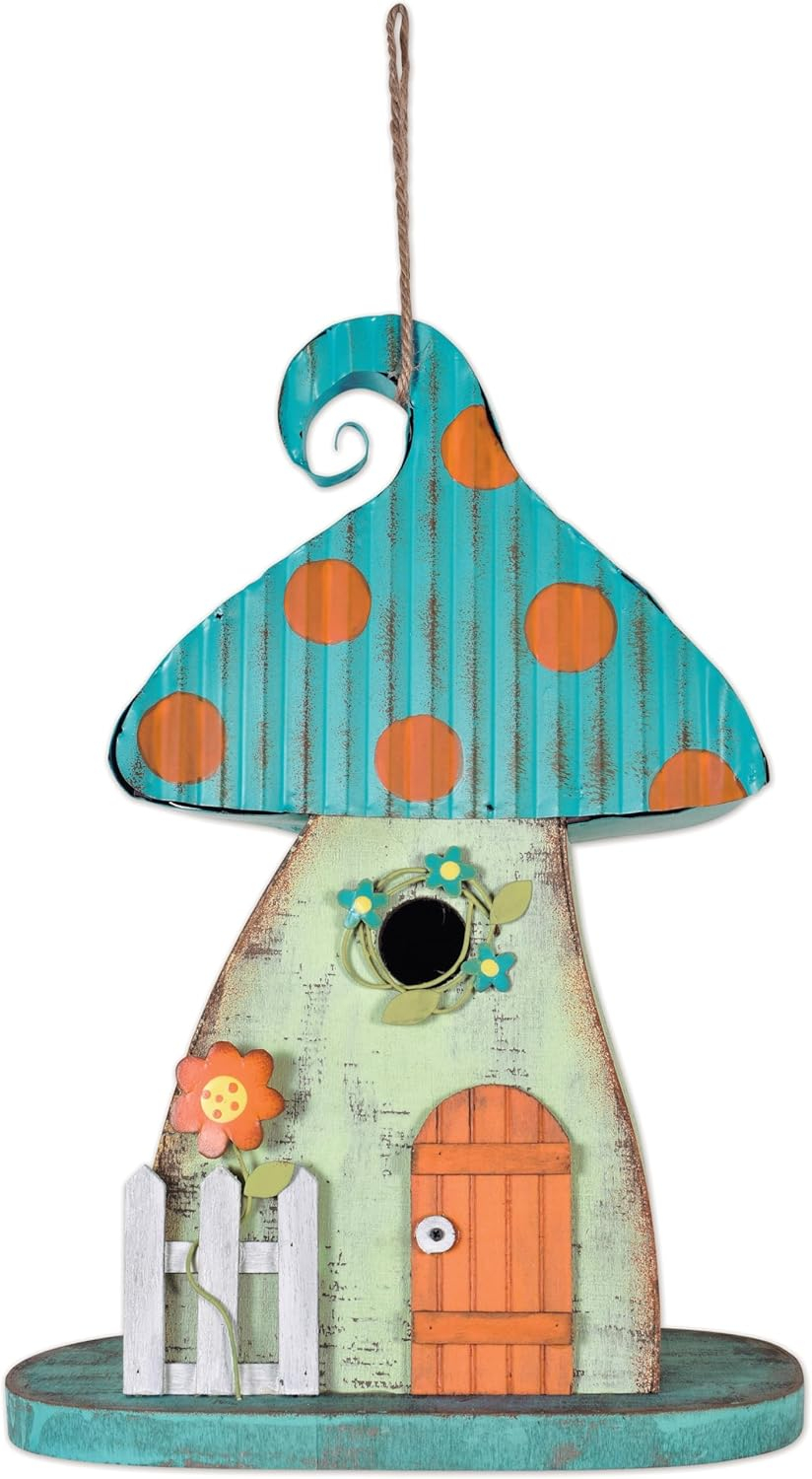 Blue  Mushroom Birdhouse