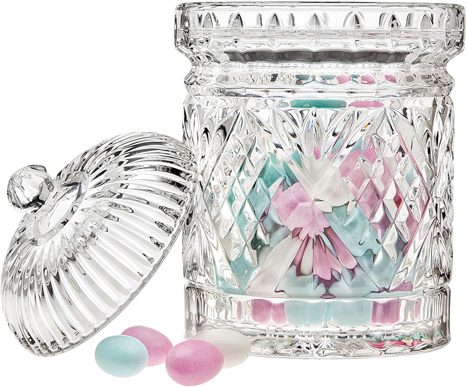 Godinger Silver Art Co Dublin Crystal 3 Piece Kitchen Canister Set