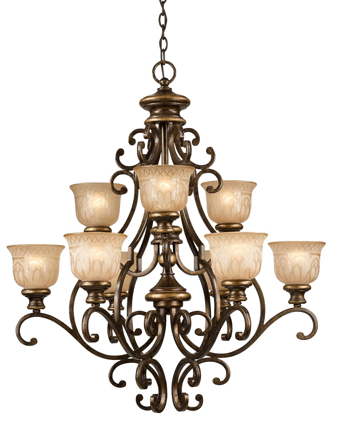 Crystorama Norwalk 9 Light Bronze Umber Chandelier