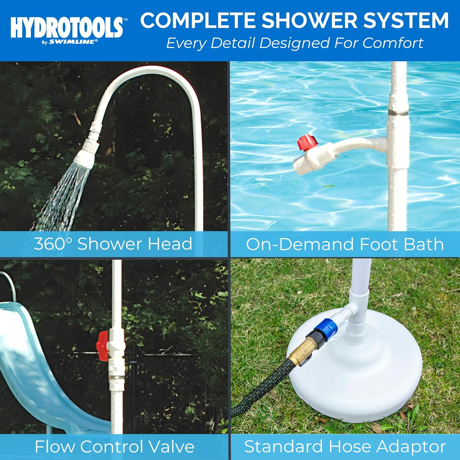 Swimline HydroTools Portable Poolside Shower 5.4 lb