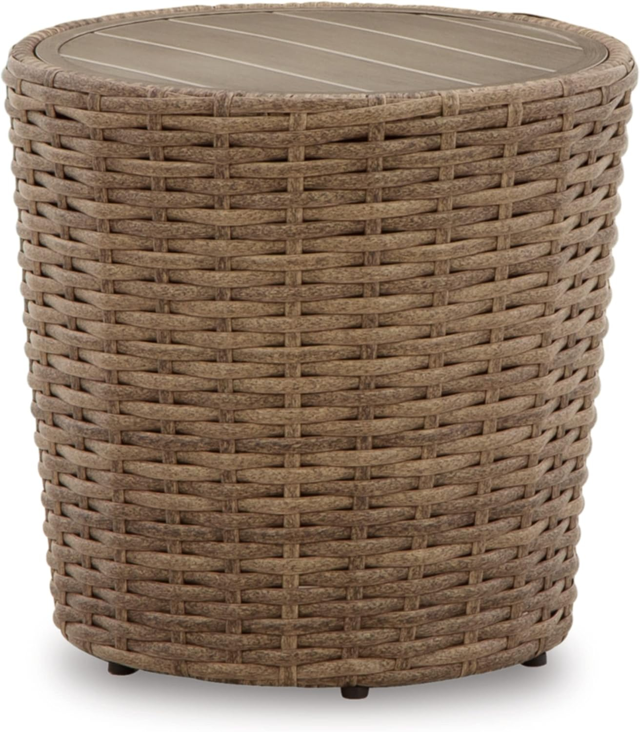 Signature Design by Ashley Sandy Bloom Casual Outdoor End Table, Light Brown