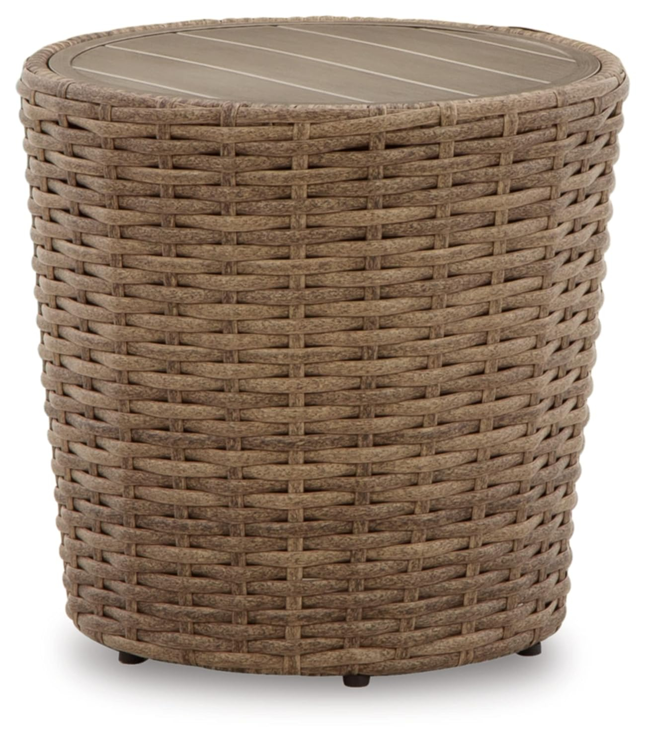 Signature Design by Ashley Sandy Bloom Casual Outdoor End Table, Light Brown
