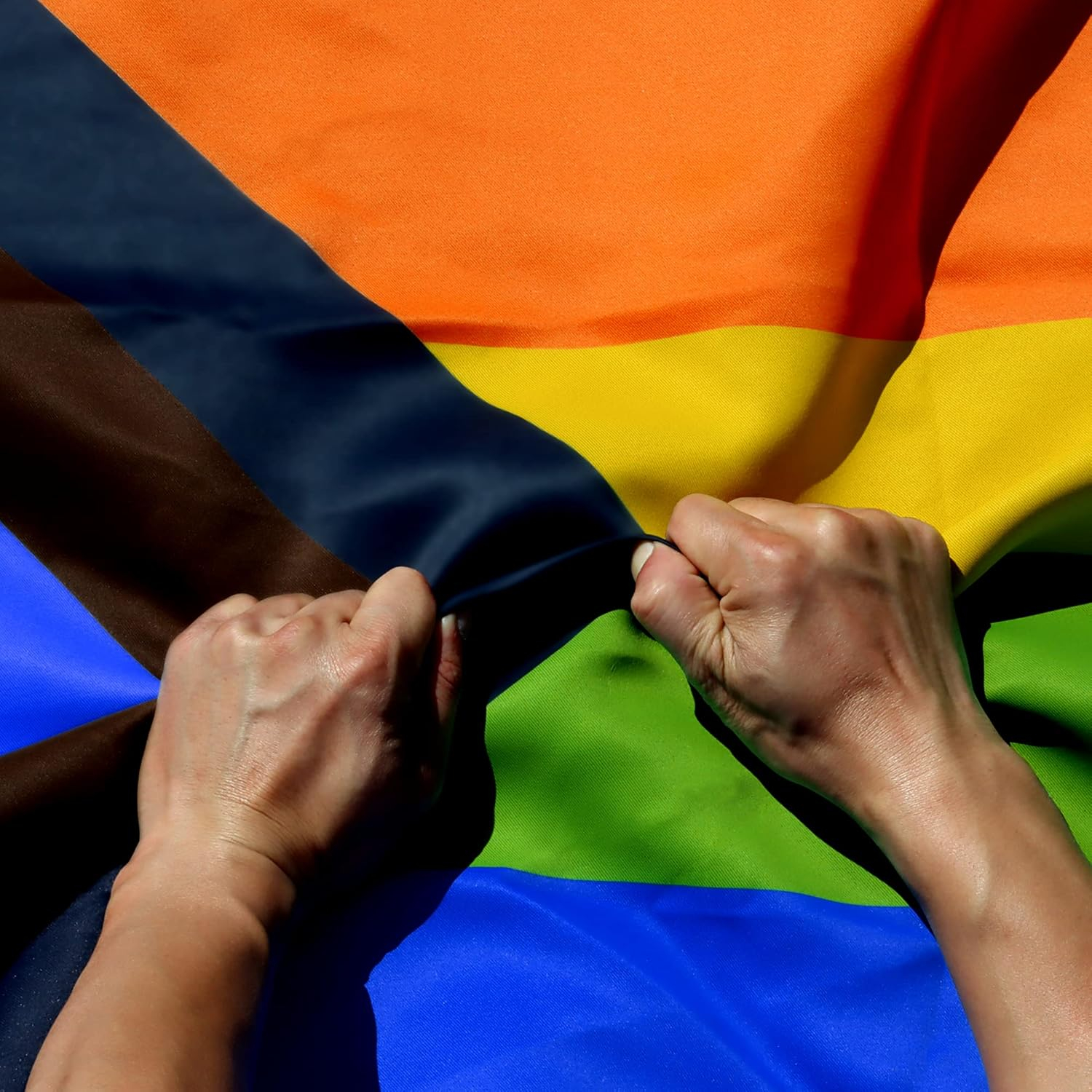 Anley Rip-Proof Technology Double Sided 3-Ply Progress Pride Flag 3x5 Foot - Rainbow Lesbian LGBT Flags