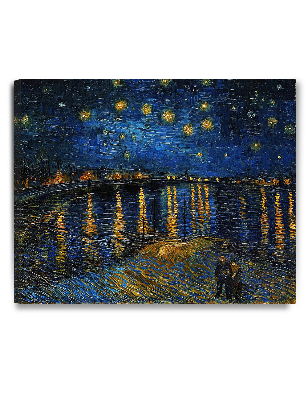 DECORARTS - Starry Night Over The Rhone By Vincent Van Gogh Art Classic Art. Giclee Prints Canvas Wall Art for Wall Decor. 30x24x1-1/2 in