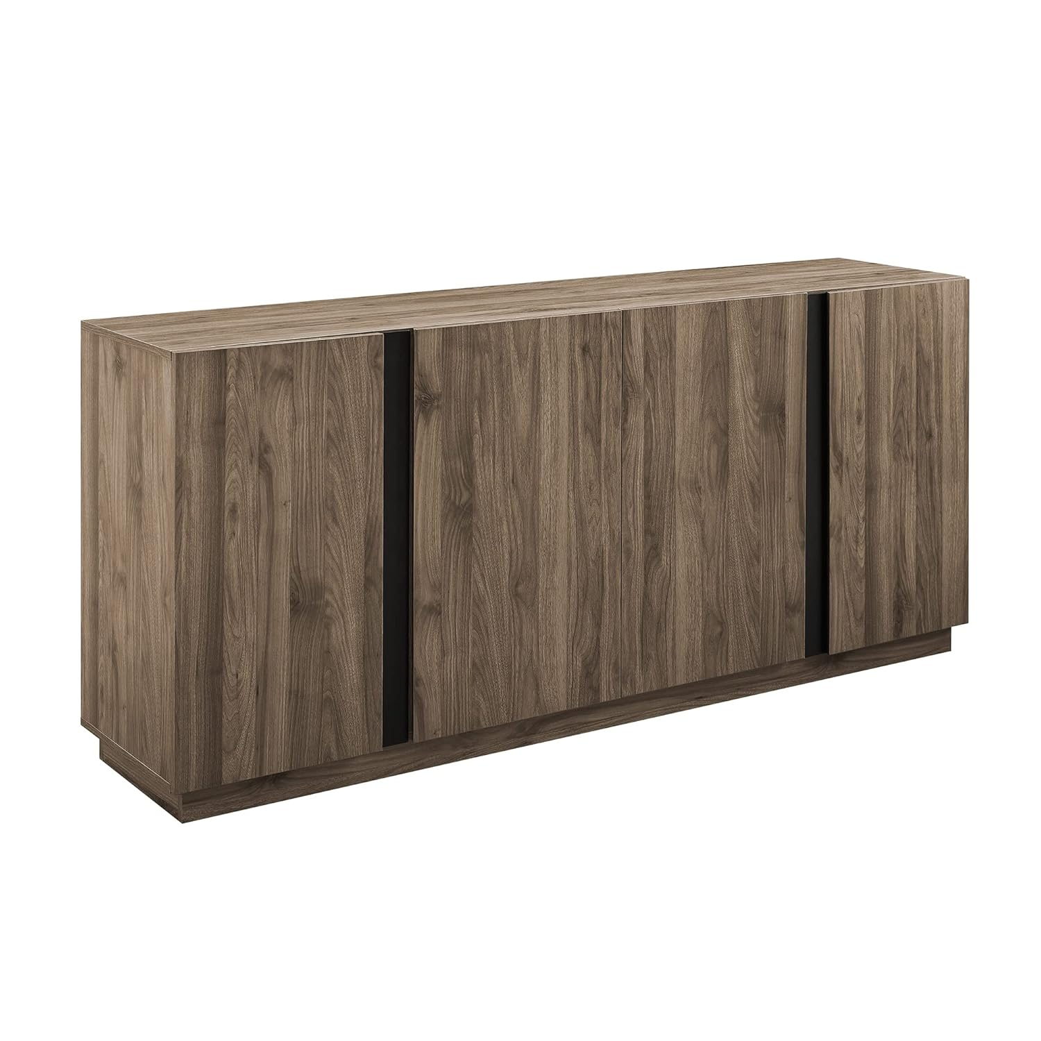 Walker Edison Modern 4-Door TV Stand for TVs up to 80”, Slate Grey