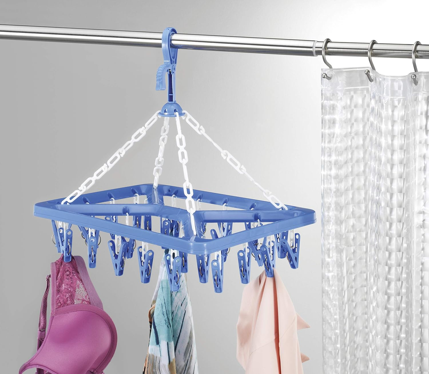 Whitmor Clip & Drip Laundry Hanger, 26 Clips